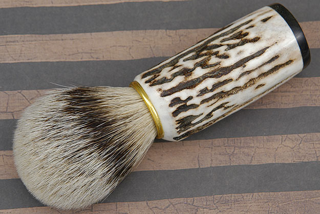 Sambar Stag and Silvertip Badger Bristle Shaving Brush