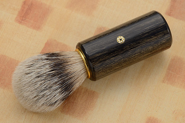 Pakkawood and Silvertip Badger Bristle Shaving Brush (Black Tone)